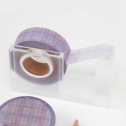 BOKI Autumn Check Masking Tape | Lavender Milk