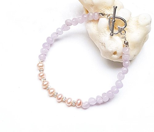 &amp;lt;Favorite Series-Elegance&amp;gt; Pearl Amethyst 925 Sterling Silver Bracelet Customized Boudoir