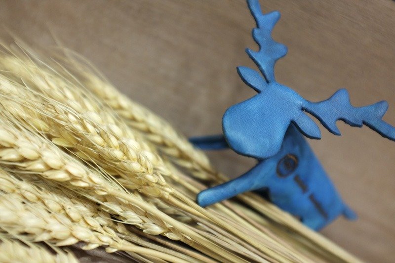 Oh!deer 療癒小麋鹿 : 天使藍 : 學生減壓解憂小物 - 裝飾/擺設  - 真皮 藍色