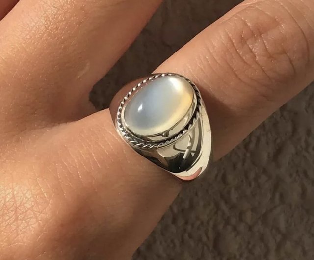 シルバーホワイト石 - ショップ coconutseatw リング・指輪 - Pinkoi