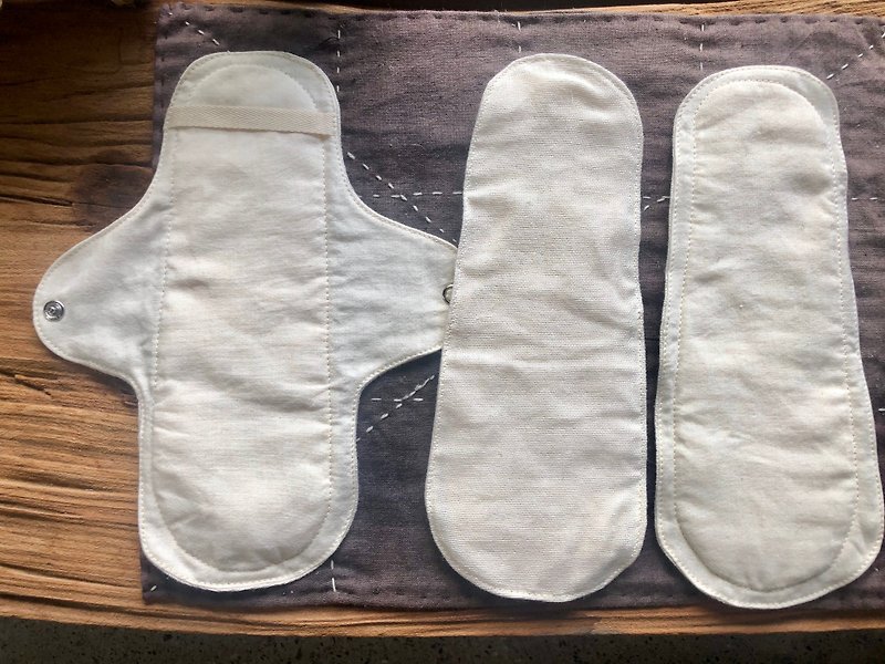 布衛生棉 Organic 有機棉 24公分日用組合 - 布衛生巾/生理用品 - 棉．麻 白色