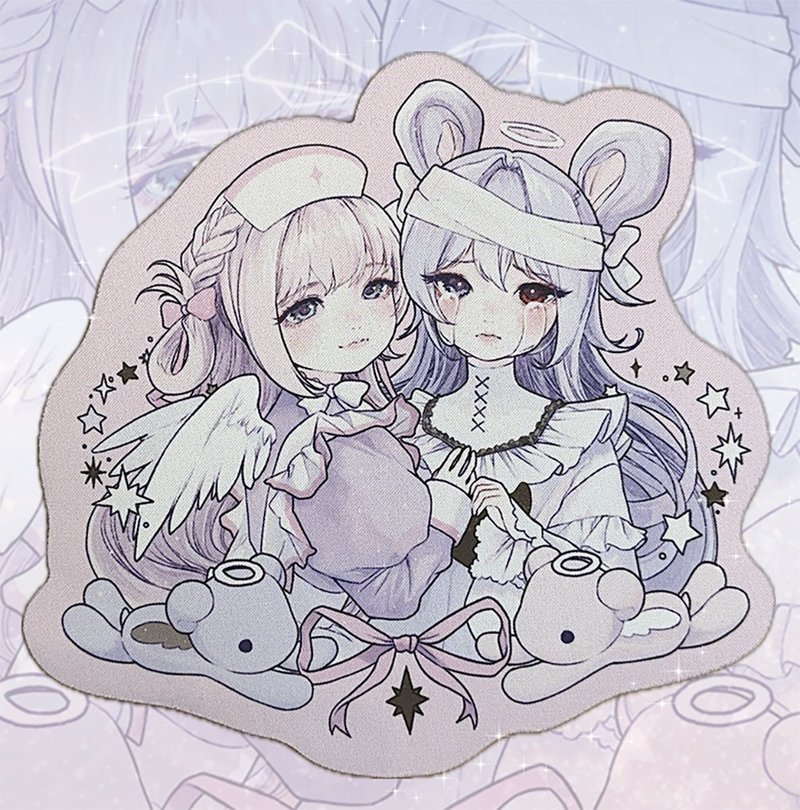 Dreamy mood mouse pad - 滑鼠墊 - 其他材質 粉紅色
