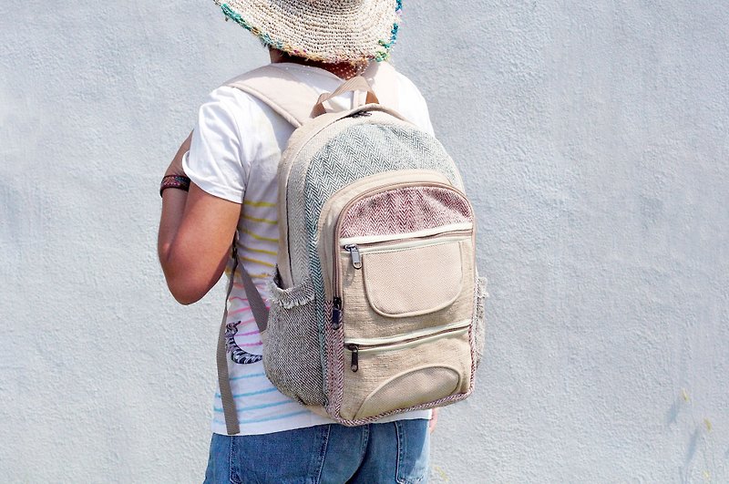 After the rapid arrival of Valentine's Day gift handmade cotton stitching design a limited edition backpack / shoulder bag / ethnic mountaineering bag / Patchwork bag - forest after fresh ethnic style travel bag - กระเป๋าเป้สะพายหลัง - ผ้าฝ้าย/ผ้าลินิน หลากหลายสี