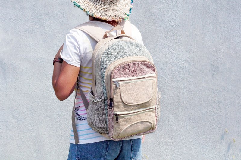 After the rapid arrival of Valentine's Day gift handmade cotton stitching design a limited edition backpack / shoulder bag / ethnic mountaineering bag / Patchwork bag - forest after fresh ethnic style travel bag - Backpacks - Cotton & Hemp Multicolor