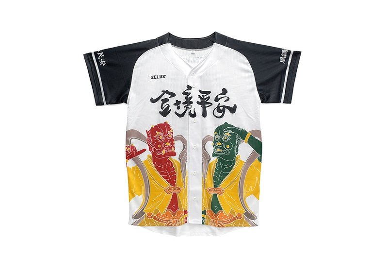 MAZU BLESS 合境平安 紀念棒球襯衫 - 男襯衫/休閒襯衫 - 聚酯纖維 白色