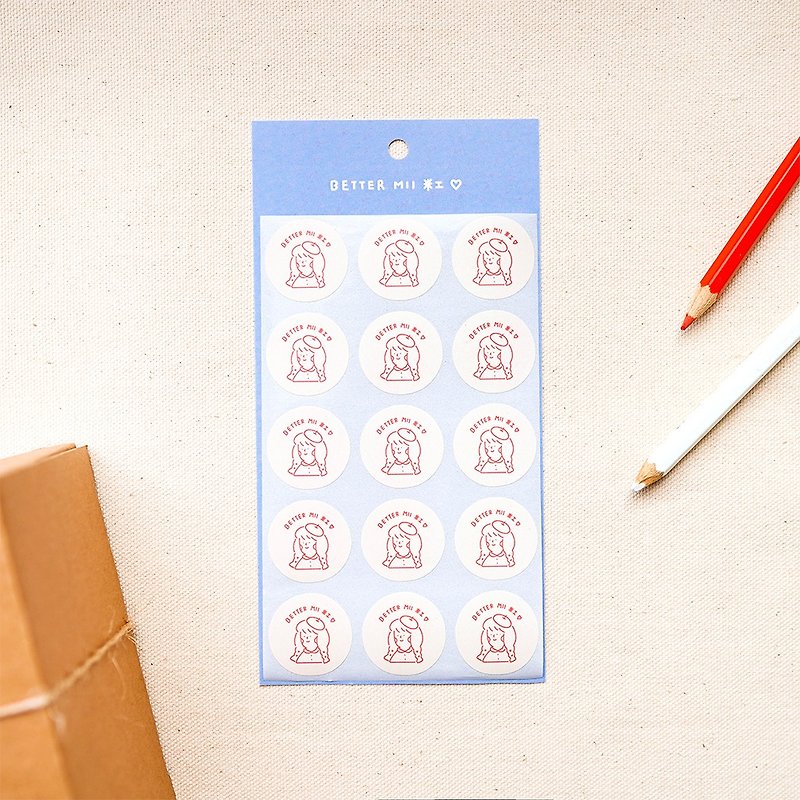 Mi Gong LOGO waterproof round sticker - สติกเกอร์ - กระดาษ 