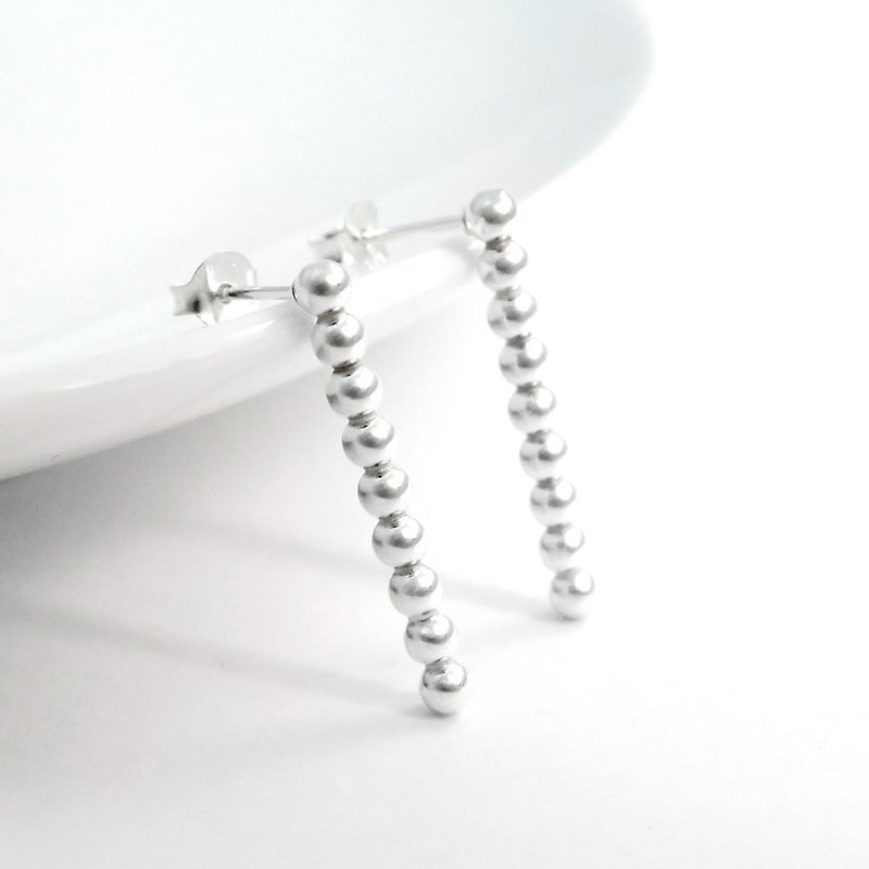 Earring Foam Silver Earrings - 64DESIGN - Earrings & Clip-ons - Sterling Silver Silver