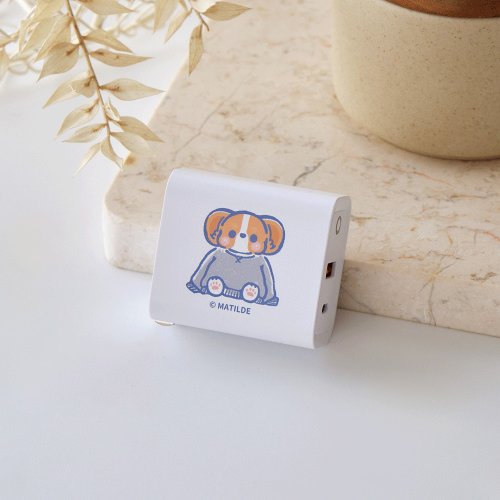 TOYSELECT 柯基犬卡卡衛衣LOOKUSB3.0+PD20W雙孔充電器