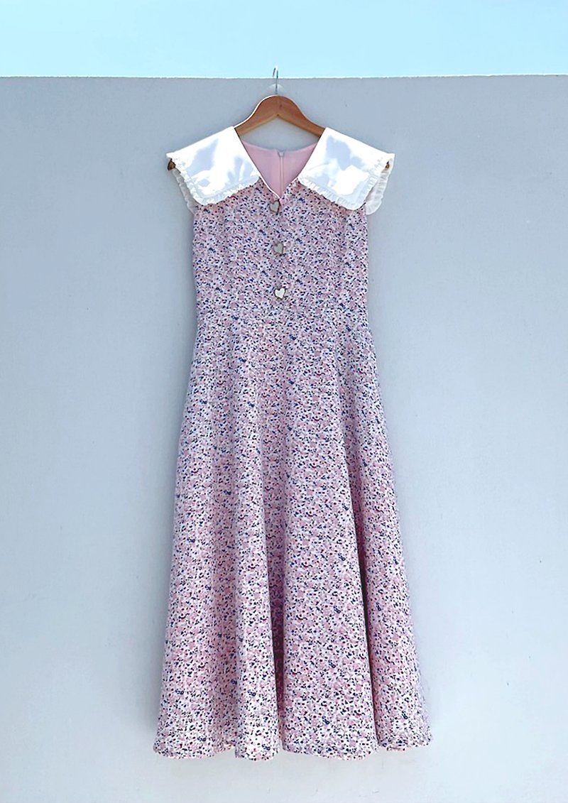 Emily Sailor Collar Dress - One Piece Dresses - Polyester Pink