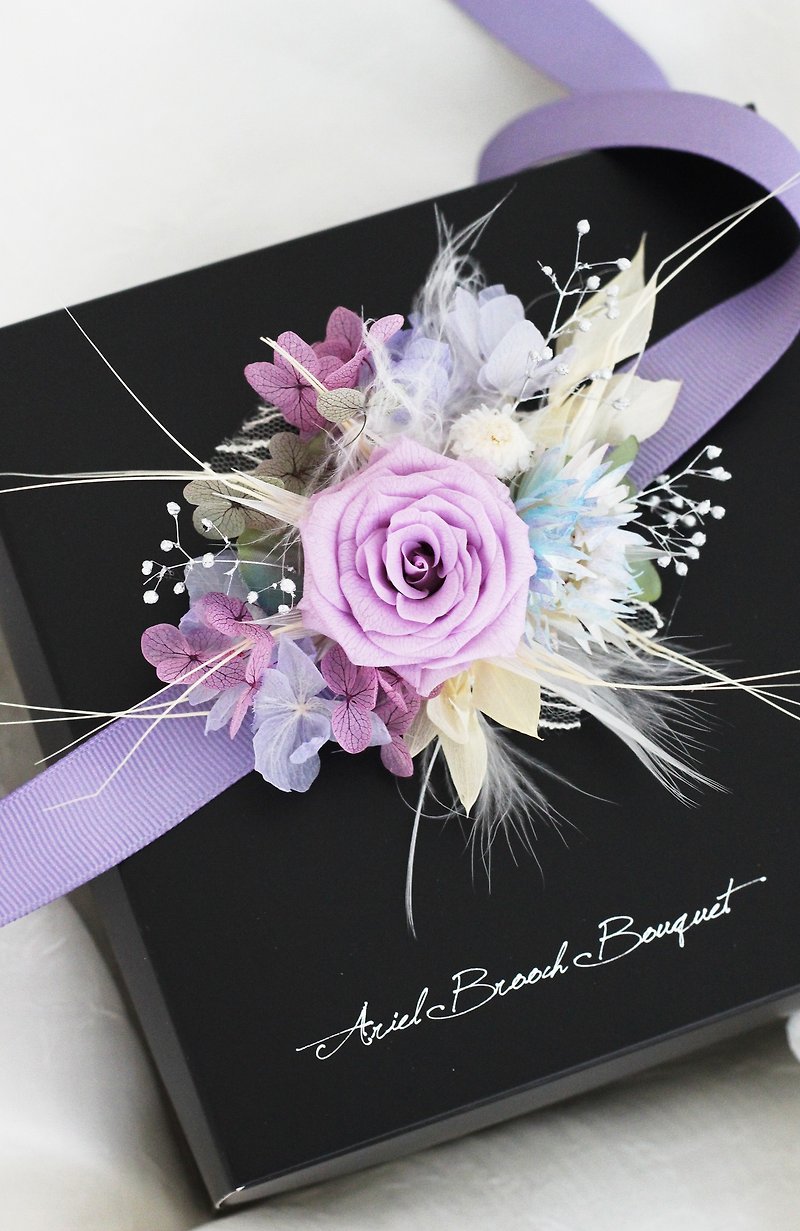 Wrist Flower [No Withered Flower Series] Purple Rose - Bracelets - Paper Purple