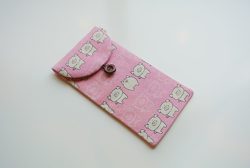 Cute piglet pink cloth used as red envelope bag - Other - Cotton & Hemp Pink