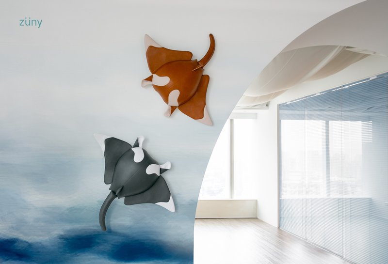 【牆飾】魟魚Manta Mito皮革動物牆面裝飾 | 入厝禮物 居家美學 - 擺飾/家飾品 - 人造皮革 多色
