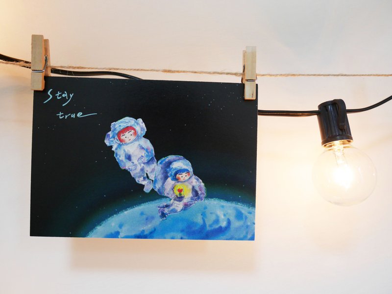 Stay true 明信片 postcard - 卡片/明信片 - 紙 黑色