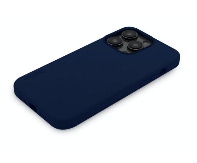 iPhone 14/13 用 ケース 6.1インチケース(ダークブルー) DECODED | iPhone 14/13 シリーズ 抗菌シリコーンケース