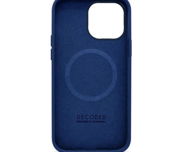 iPhone 14/13 用 ケース 6.1インチケース(ダークブルー) DECODED | iPhone 14/13 シリーズ 抗菌シリコーンケース