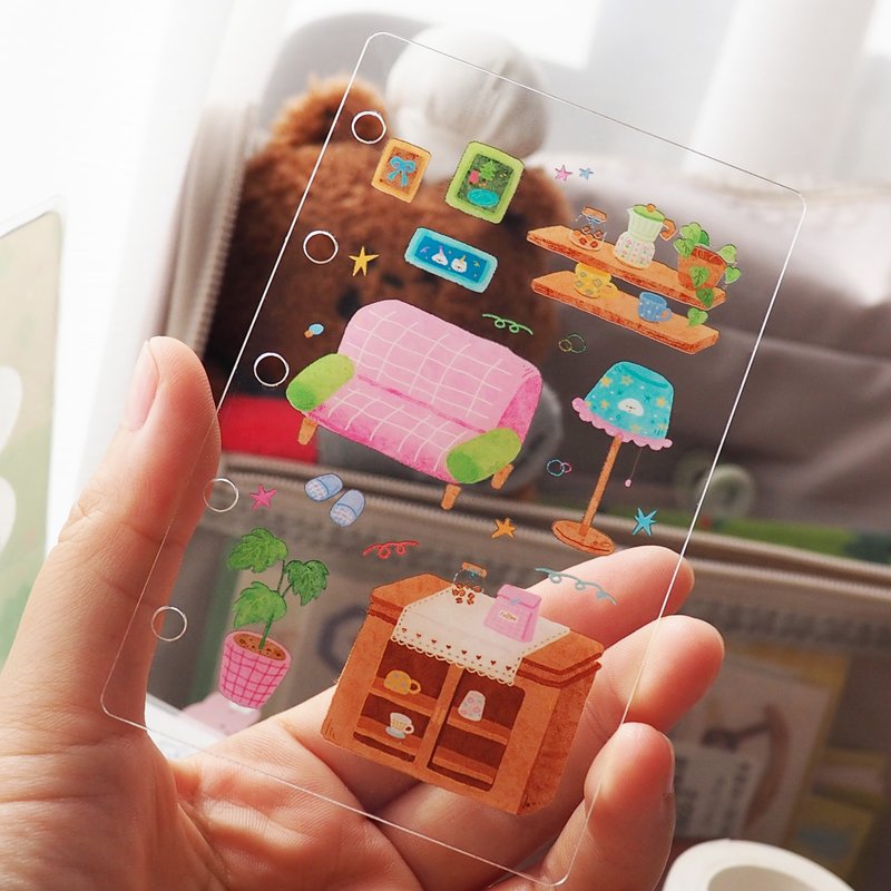 子犬バスVOL.14 かわいい子犬カフェシリーズ アクリルディバイダー m5サイズ/ルーズリーフしおり - しおり・ブックマーカー - その他の素材 多色