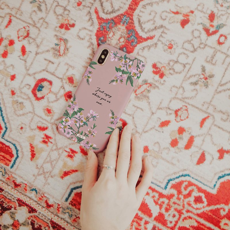 さくらの木のモットー電話ケースiPhone11 pro Samsung Note 10 - スマホケース - プラスチック ピンク