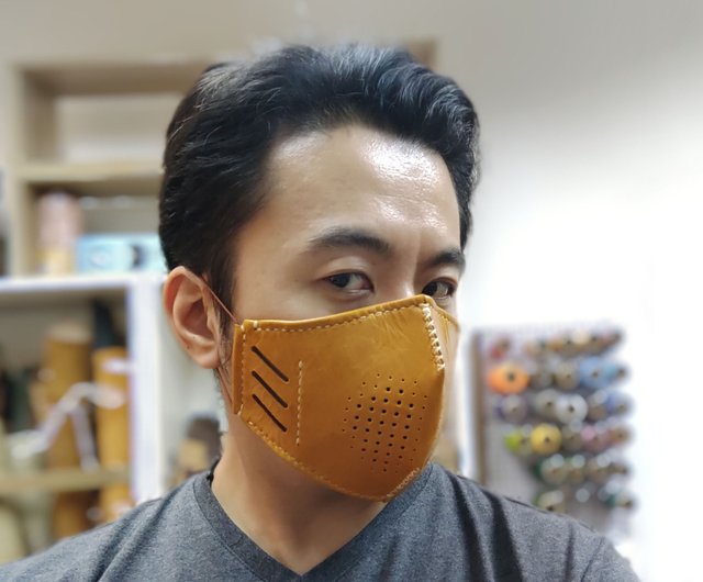 Handmade Leather Face Shield Mask 