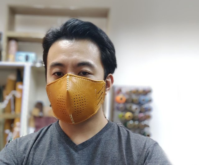 Handmade Leather Face Shield Mask