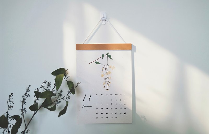 2023 【Soft らかな日々】Hand-painted flower calendar. Bottom cookies & . - ปฏิทิน - กระดาษ ขาว