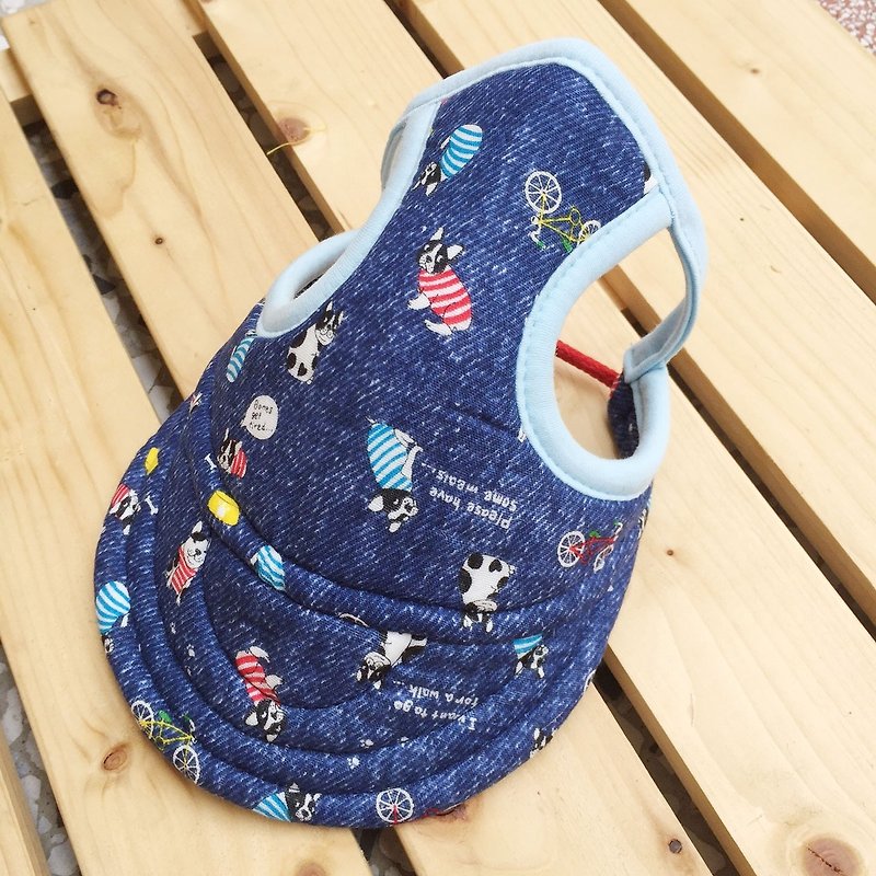 Blue denim small tactical flip hat visor XL - Clothing & Accessories - Cotton & Hemp Multicolor