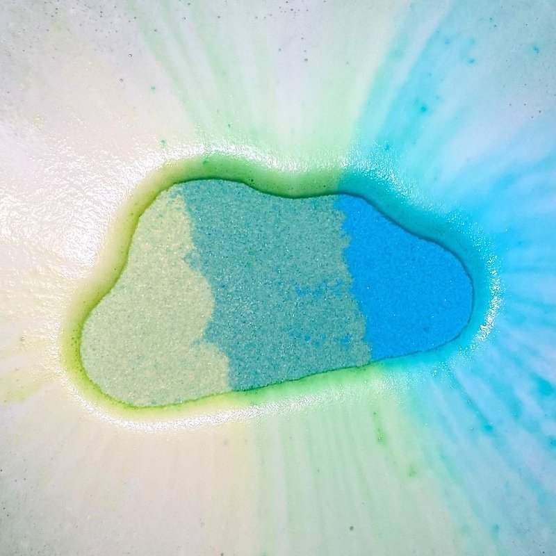 Colorful bath bubble bomb [Blue Cloud]-I'm Bomb from South Korea - ครีมอาบน้ำ - สารสกัดไม้ก๊อก สีเขียว