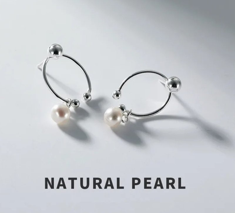 Elegant Freshwater Pearls Earrings for Women Summer Fashion Dress Jewelry - ต่างหู - เครื่องเพชรพลอย ขาว