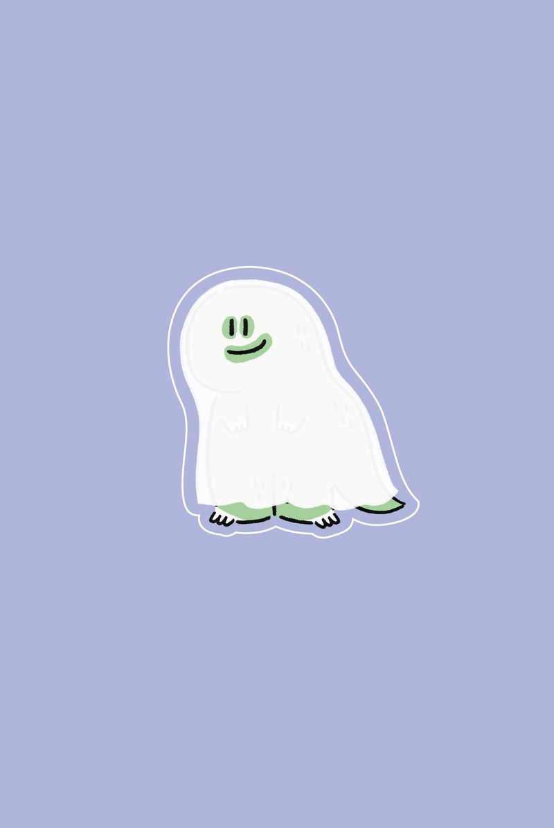 Jurawrsic Die-Cut Waterproof PVC Sticker – Dinosaur, Fancy Costume, Ghost Theme - 貼紙 - 紙 紫色
