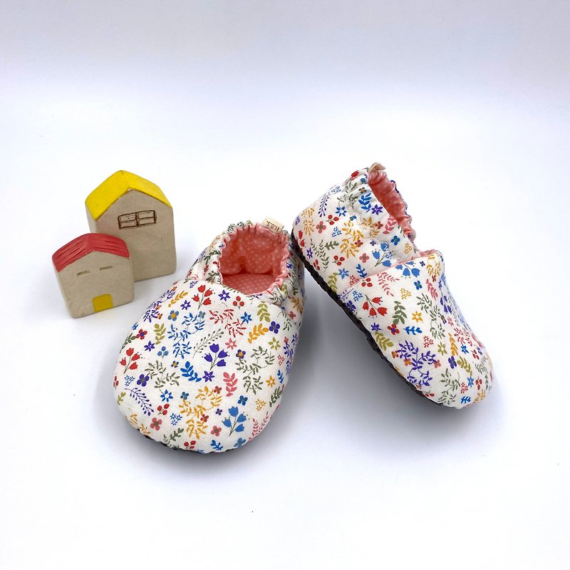 Floral Elements - Preliminary Shoes/Growth Shoes/Wandering Shoes - รองเท้าเด็ก - ผ้าฝ้าย/ผ้าลินิน หลากหลายสี