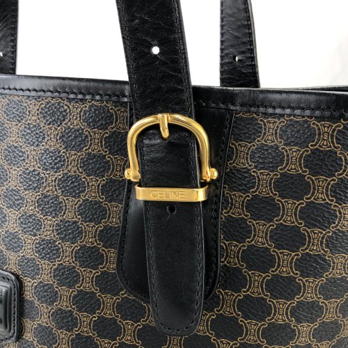 日本直送 名牌中古包 】CELINE セリーヌ マカダム ブラゾン型