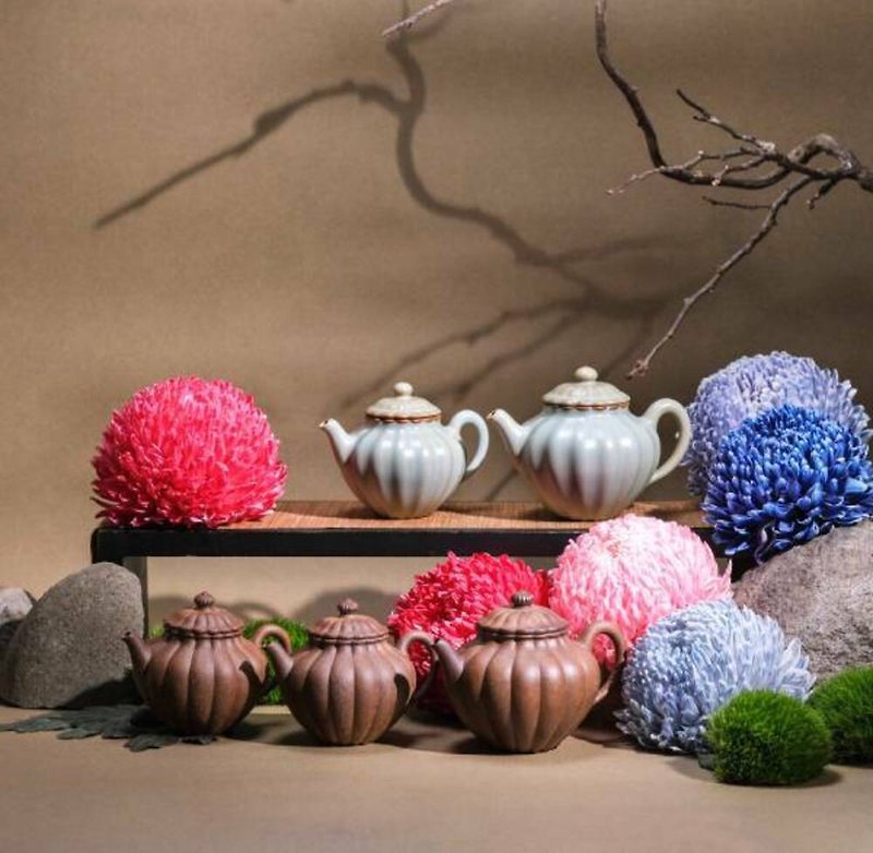 [Mother's Day Gift] Pottery Workshop│Huairu Taoran Wangji Pot_Pink Green (Small/Large) - ถ้วย - วัสดุอื่นๆ สีใส