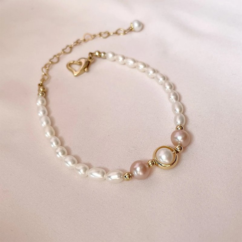 Love Pastel Natural Pearl Bracelet - สร้อยข้อมือ - ไข่มุก หลากหลายสี