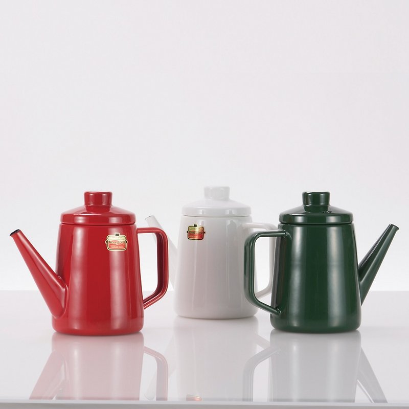 Soild classic series enamel hand brewing kettle 1.0L - เครื่องทำกาแฟ - วัตถุเคลือบ 
