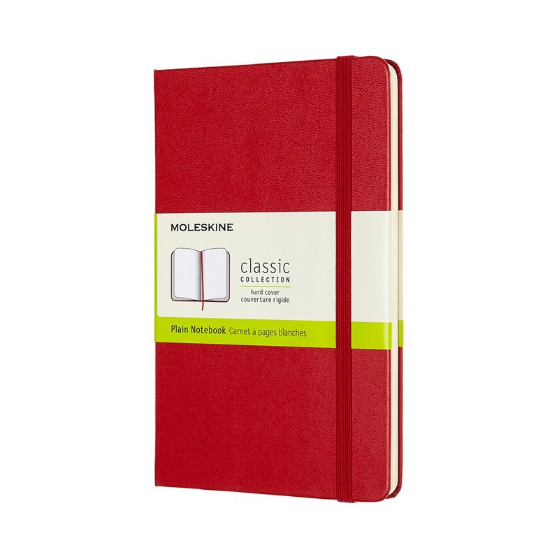 _勿上架_MOLESKINE 經典硬殼筆記本 - M 型 - 空白紅 - 燙金服務 - 筆記本/手帳 - 紙 紅色