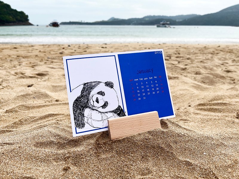 A Healing Trip - 2023 Desk Calendar - ปฏิทิน - กระดาษ สีน้ำเงิน