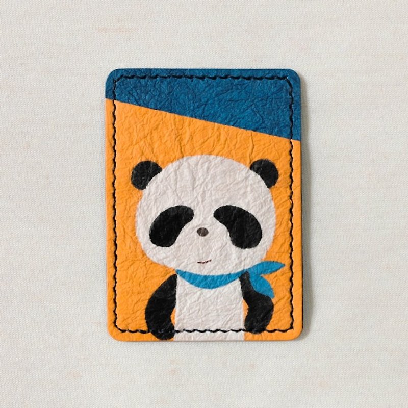 Handmade Japanese paper path case <Panda> - ที่ใส่บัตรคล้องคอ - กระดาษ หลากหลายสี