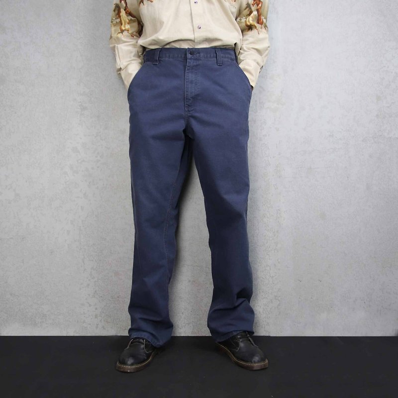 Tsubasa.Y ancient house carhartt003 dark blue work pants, trousers work pants tooling - Men's Pants - Other Materials Blue