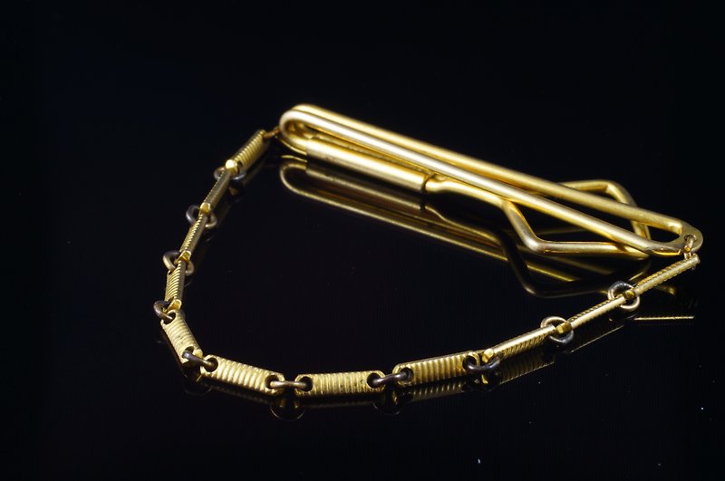 [C'est Cufflinks] SWANK American Vintage Gold Chain Tie Clip - Other - Other Metals Gold