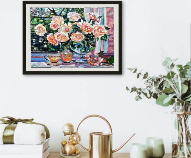 アゴタ ヴァルガ AGOTA VARGA 絵画 薔薇 バラ 花 パステル画 F8 「薔薇」A 油絵 油彩画 絵画 アート 静物 imgrc0084786084.jpg