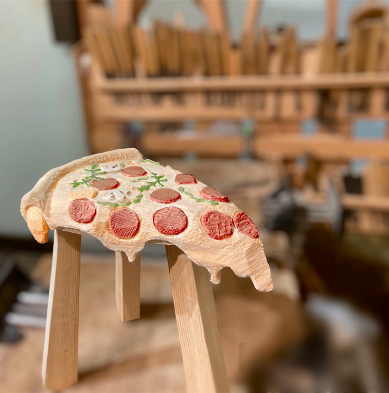 意大利薄餅小凳 Pizza Stool - 椅子/沙發 - 木頭 橘色