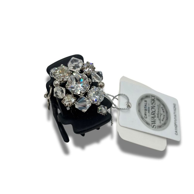 COMPLEX BIZ 水晶 施華洛世奇 甜心夾  黑色 - 髮夾/髮圈 - 樹脂 黑色