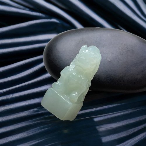 瓔珞珠寶盒 E.L.Jewelry Box 冰糯綠翡翠獅子擺飾 | 天然緬甸玉翡翠A貨