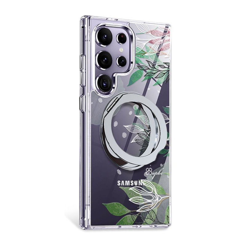 apbs Samsung S25/S24/A56 軍規360旋轉磁吸立架手機殼-風吹半夏 - 手機殼/手機套 - 其他材質 多色