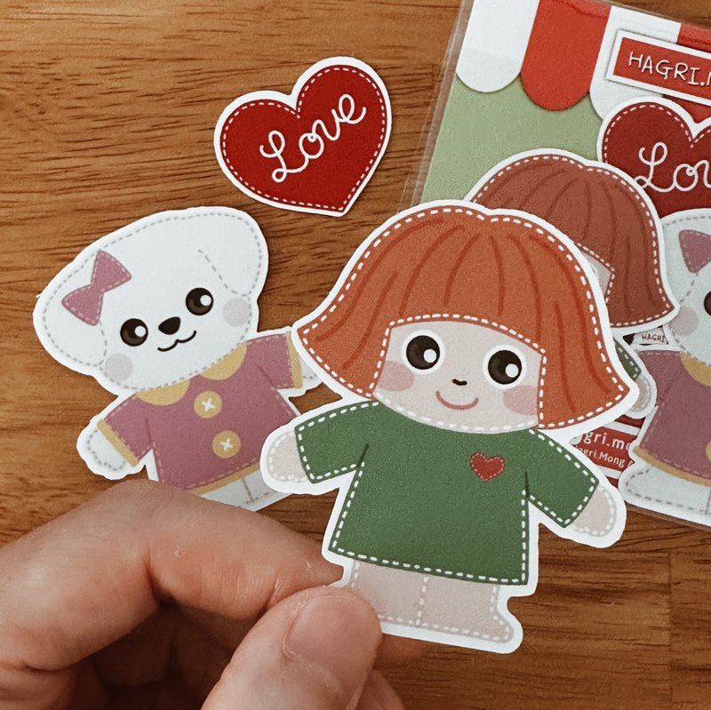 Nanado and Mini Dolls - Removable Stickers Set - Stickers - Paper 