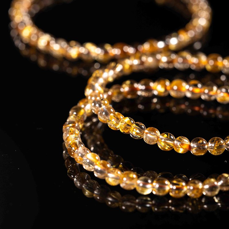 Golden Rutilated Quartz Bracelet - Bracelets - Crystal Gold