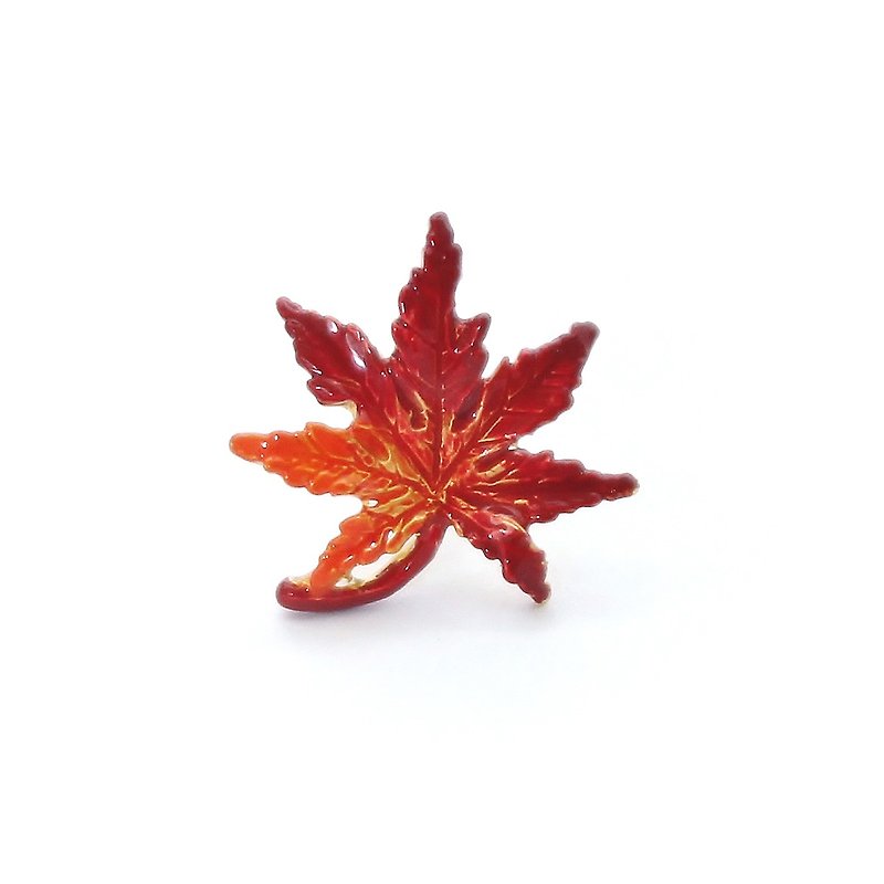 Autumn Leaf Tuck Pin Maple / Tack Pin TP034 - อื่นๆ - โลหะ สีแดง