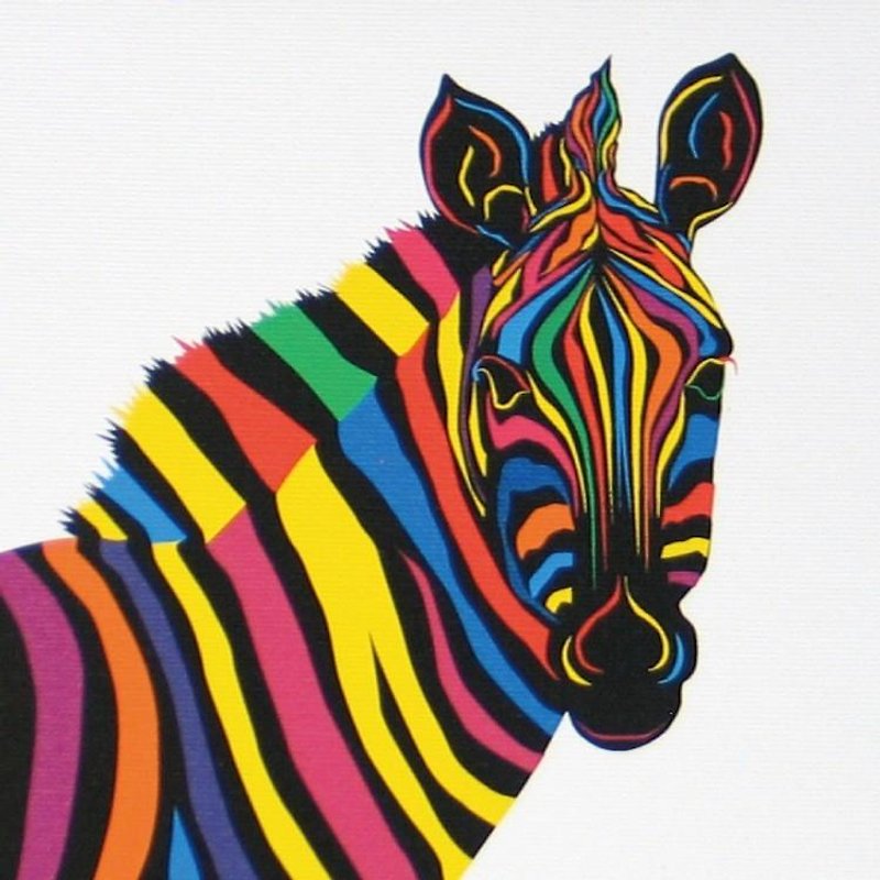 Painting illustrations Art Zebras zebra A4-k - โปสเตอร์ - วัสดุอื่นๆ หลากหลายสี