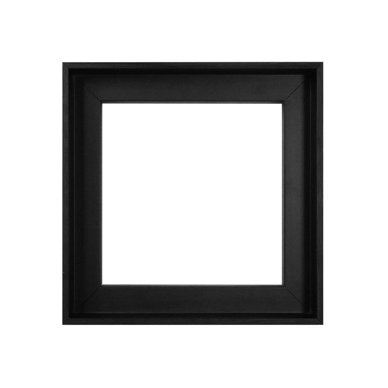 Animal companion puff painting special handmade picture frame black/white - กรอบรูป - ไม้ สีดำ