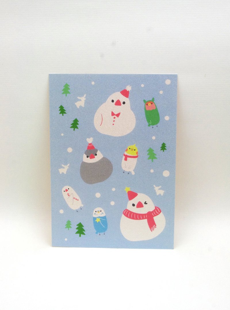 Christmas Bird Forest Postcard - Cards & Postcards - Paper Multicolor