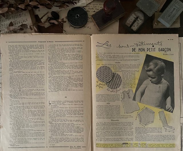 フランスのアンティークファッション雑誌限定版 - ショップ fun